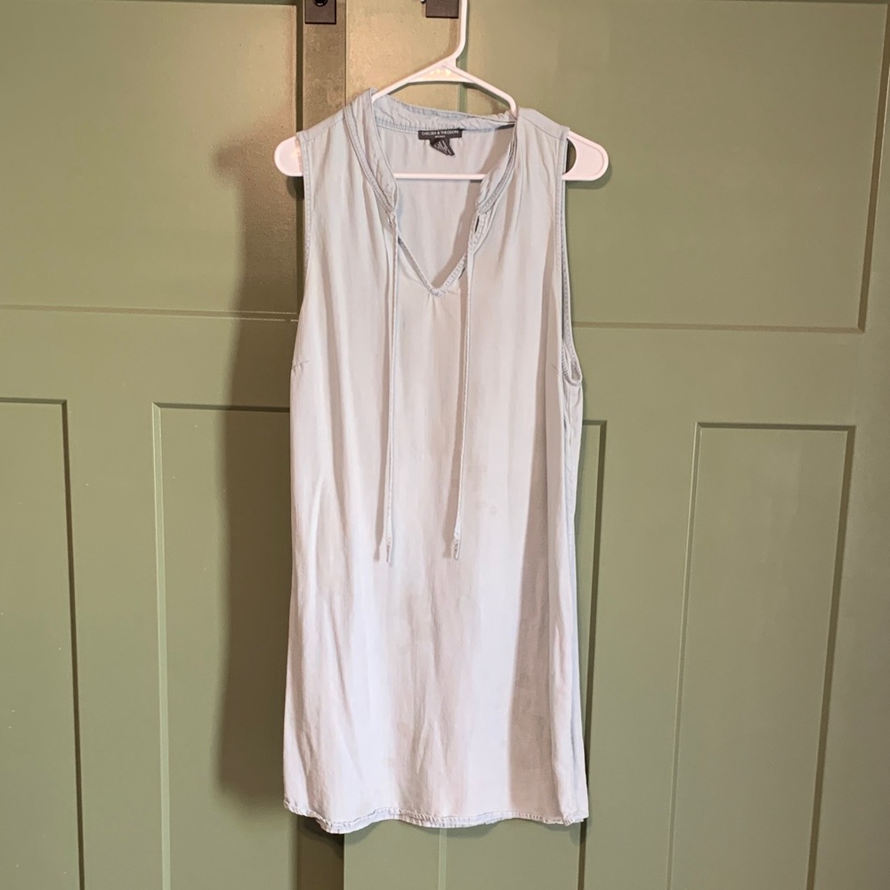 Chelsea & Theodore Light Blue Sleeveless Dress